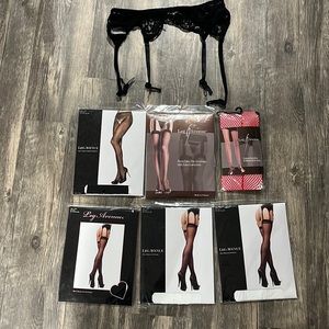 Leg Avenue assortment of stocking and hosiery pantyhose garterbelt